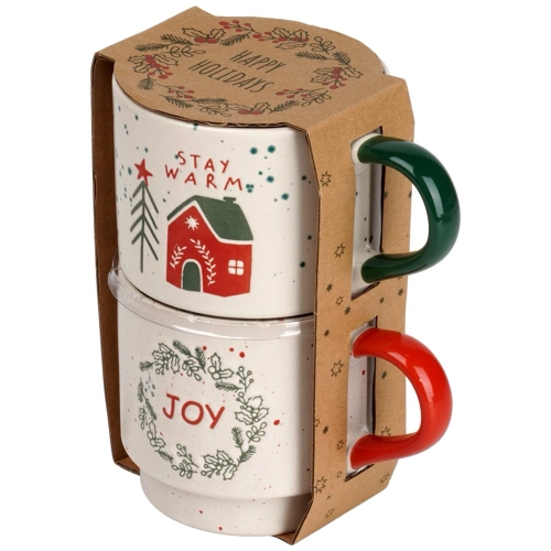 Kubki ceramiczne świąteczne 350 ml 2 szt.