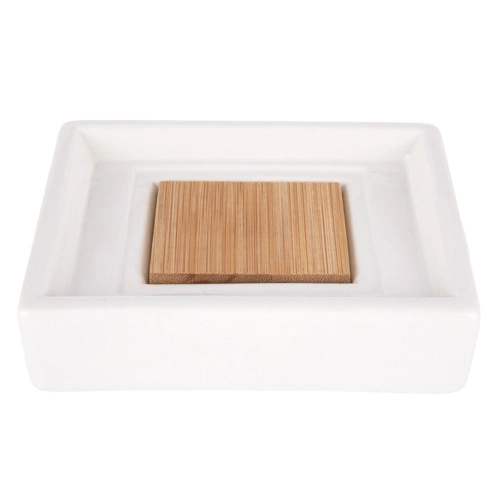 Zestaw łazienkowy dolomitowy biały 3 el.