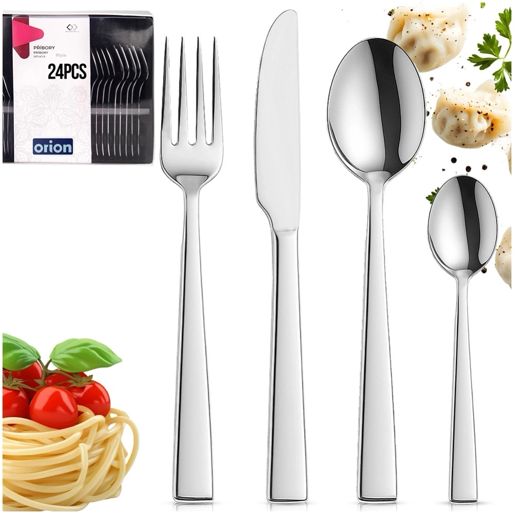Zestaw sztućców stalowy dla 6 osób 24 el.