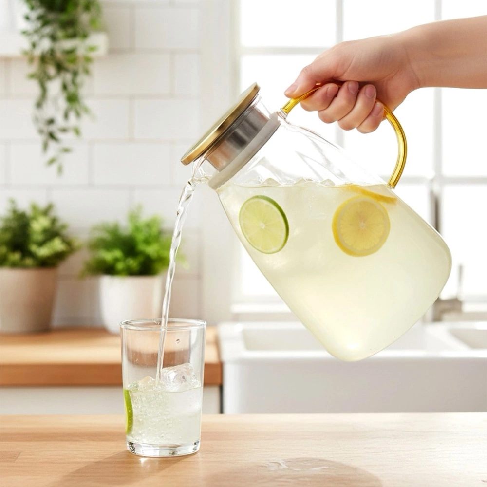 Dzbanek szklany z pokrywką 2,2 l