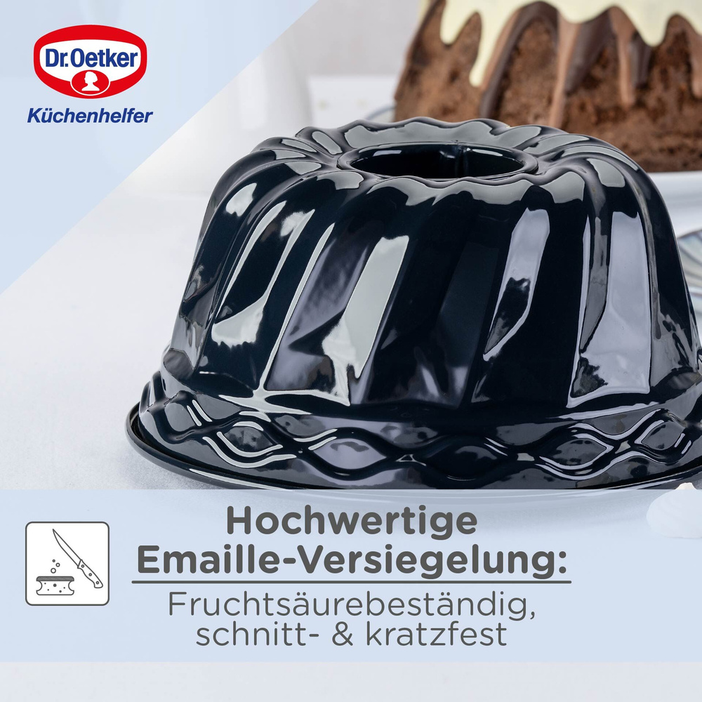 Forma do pieczenia ciast babki, Ø22 cm, emaliowana Dr. Oetker