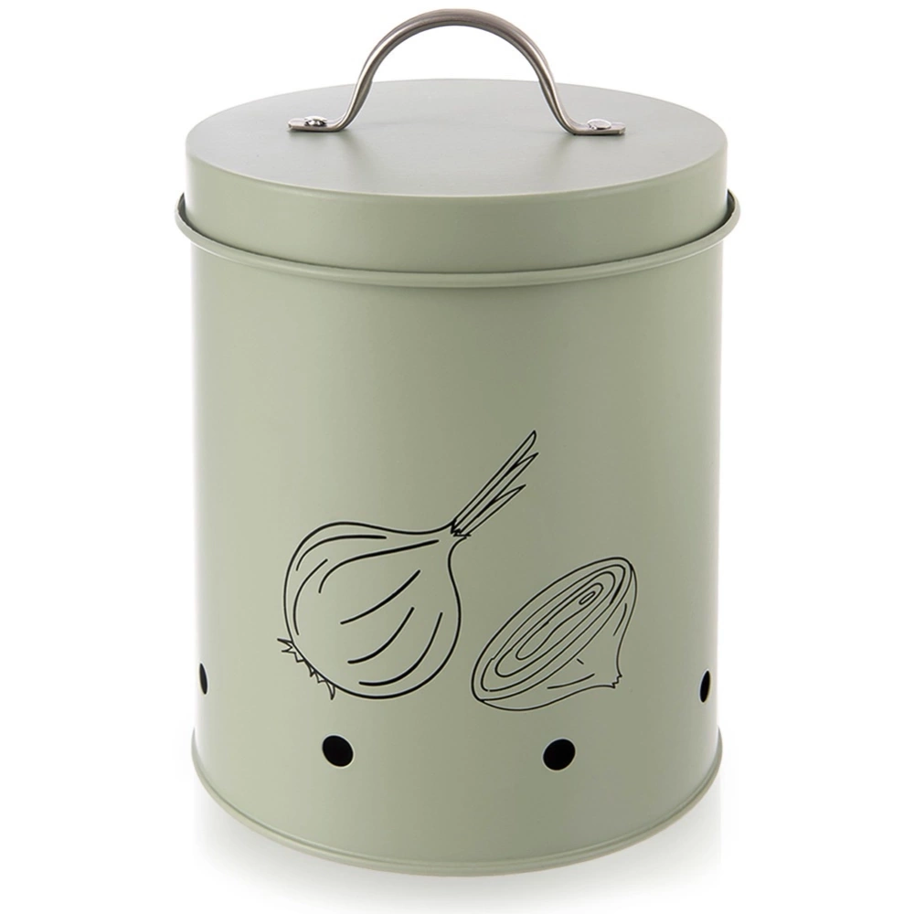 Pojemnik na warzywa i owoce metalowy zielony GREENISH 2,4 l