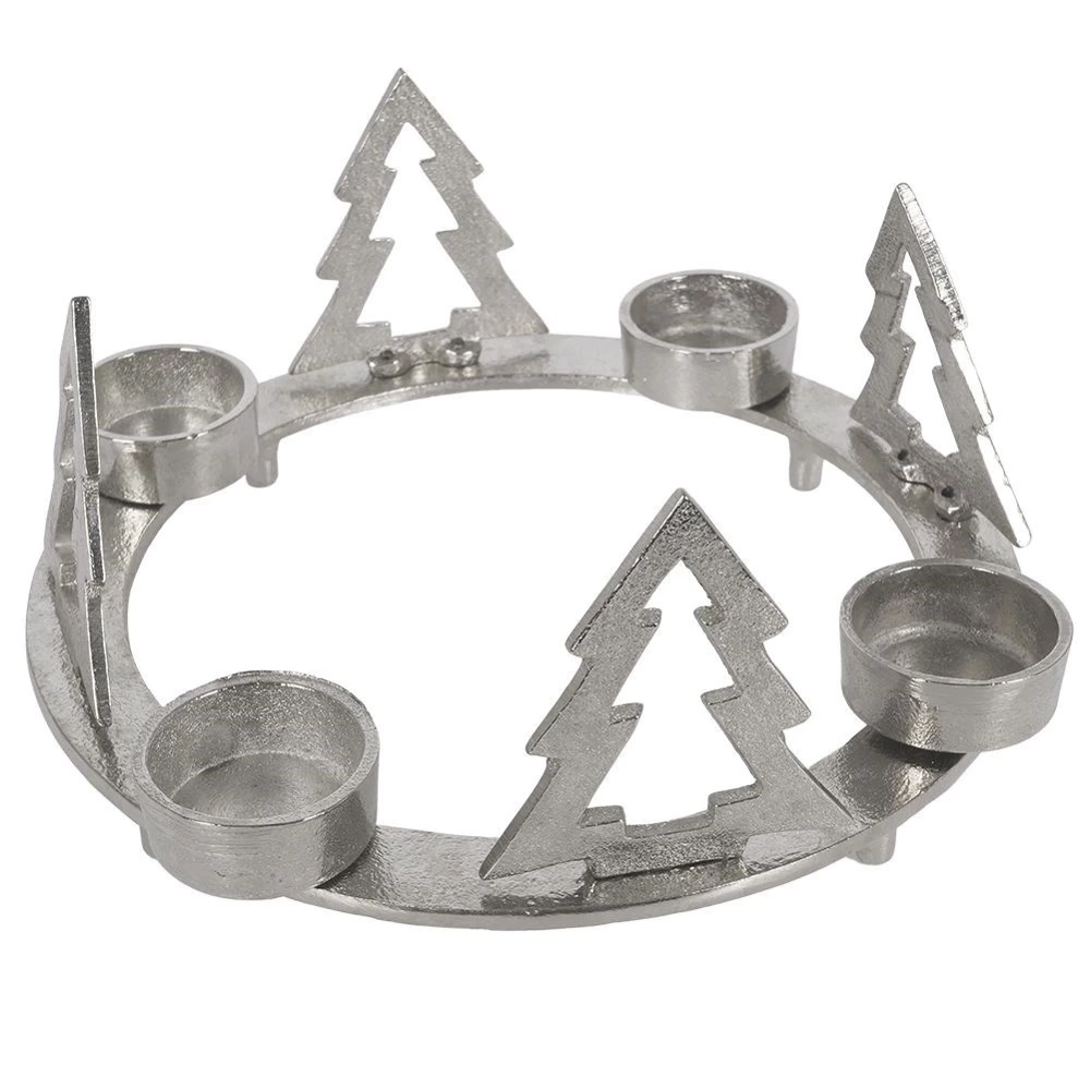 Świecznik aluminiowy na 4 świeczki 25 cm