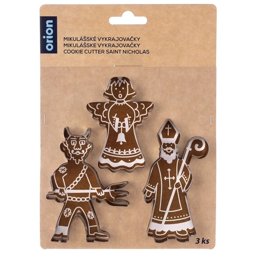 Wykrawacze do ciastek stalowy diabeł Mikołaj anioł 3 szt.