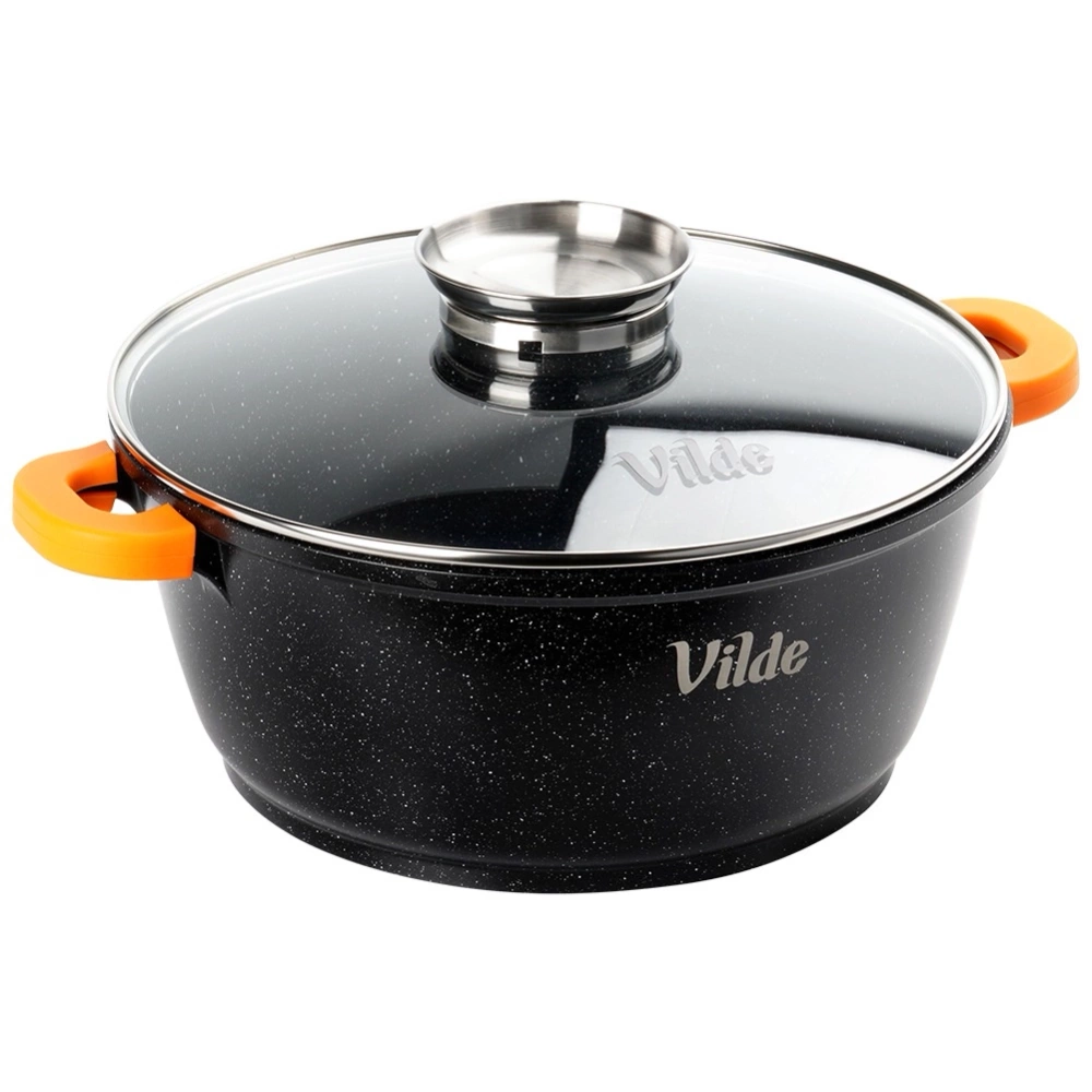 Garnek granitowy ze szklaną pokrywką TERRUNA AROMA 28 cm, 5,8 l