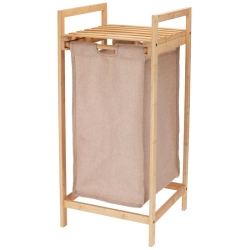 Kosz na pranie bambusowy 33x33x73cm