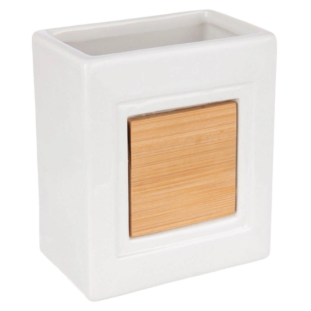 Zestaw łazienkowy dolomitowy biały 3 el.