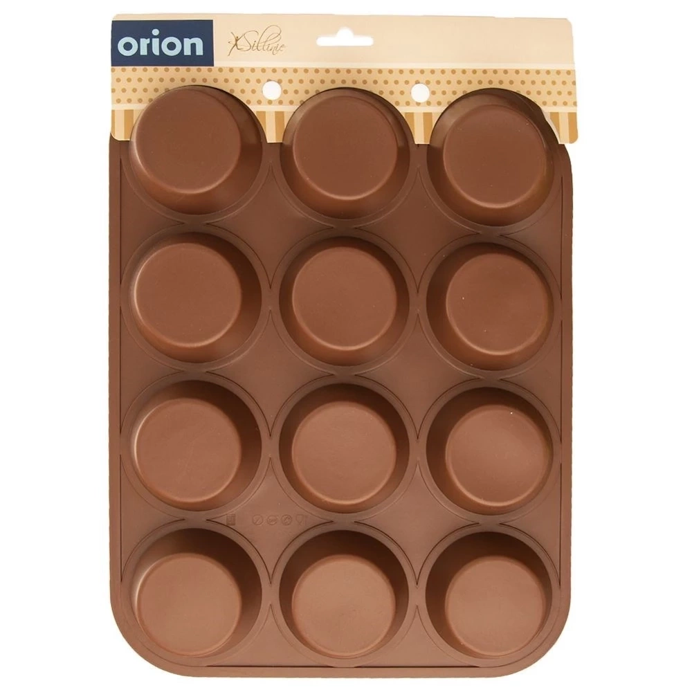 Forma do muffinek silikonowa brązowa SILLINIE