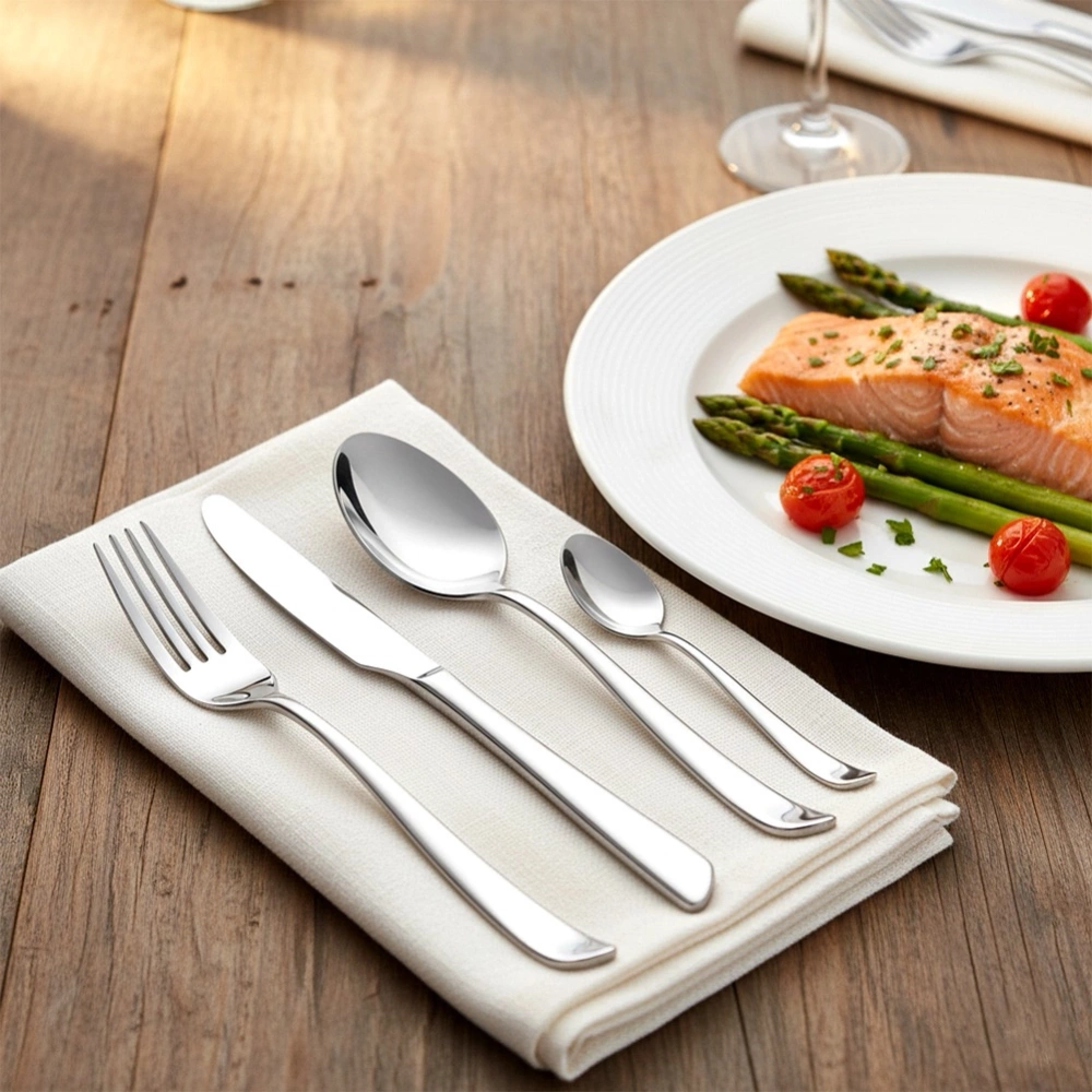 Zestaw sztućców stalowy dla 6 osób 24 el.