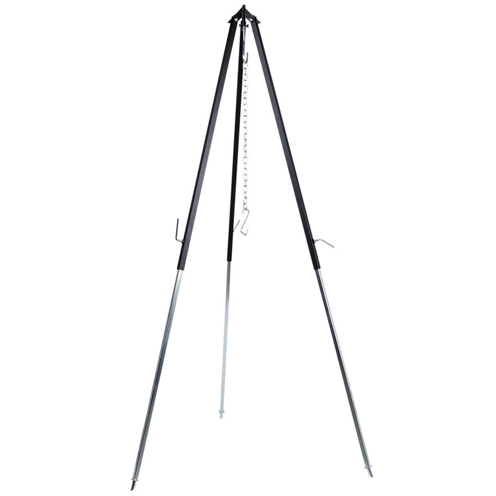 Stojak na kociołek, ruszt grillowy stalowy regulowany trójnóg 150 cm