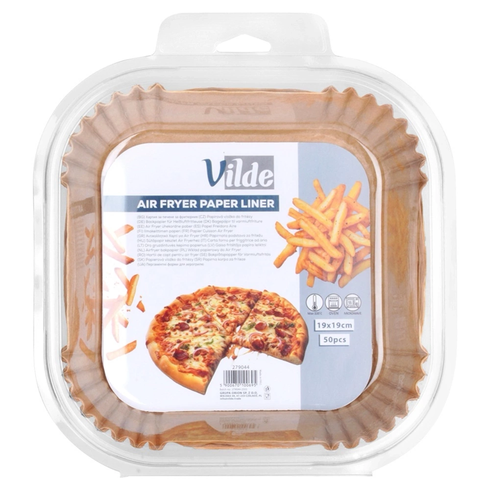 Wkład do frytkownicy Air Fryer beztłuszczowej papierowy kwadratowy 19x19 cm 50 szt.