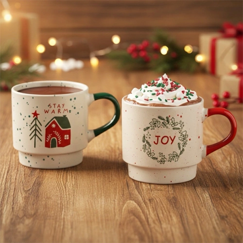 Kubki ceramiczne świąteczne 350 ml 2 szt.