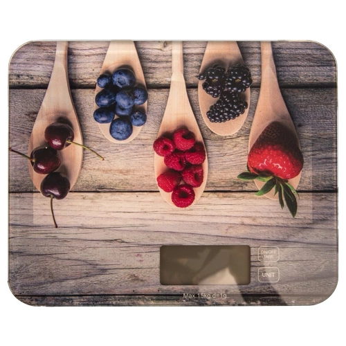 Waga kuchenna szklana elektroniczna płaska 15 kg