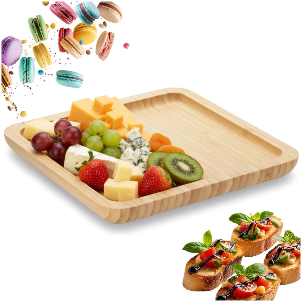 Taca do serwowania drewniana 17x17 cm