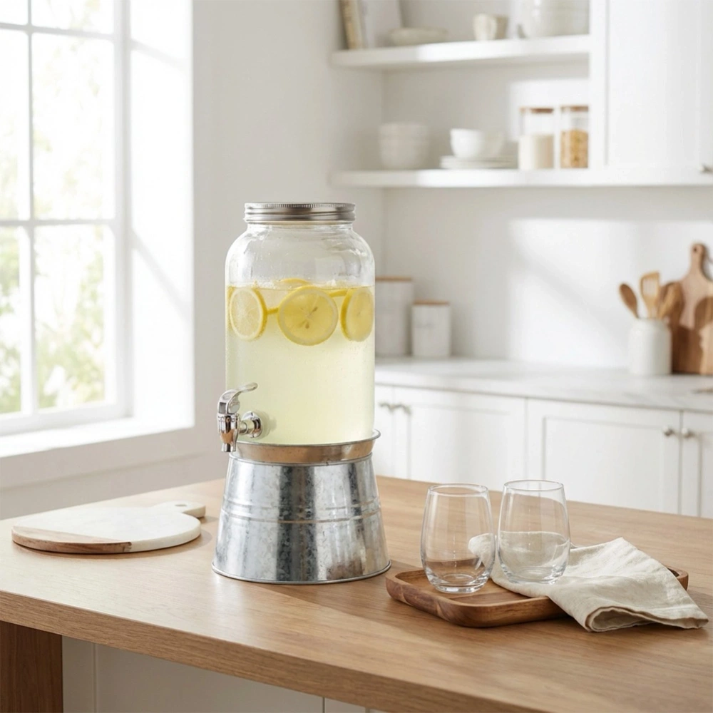 Słój do napojów z kranikiem i stojakiem 3,2 l