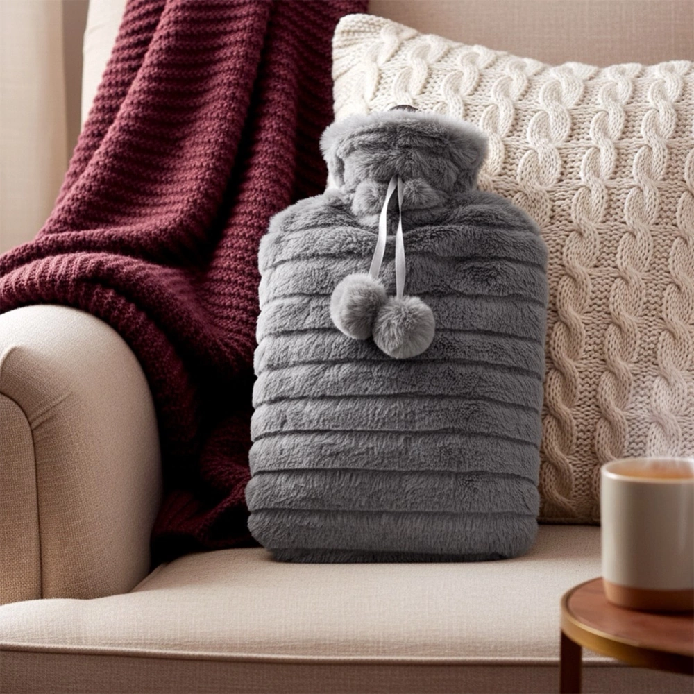 Termofor z pokrowcem szary 2 l