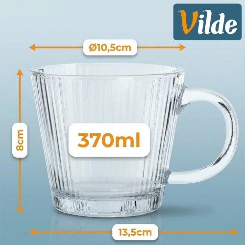 Szklanki do kawy i herbaty 370 ml 6 szt.