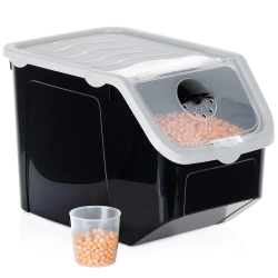 Pojemnik na warzywa i owoce z pokrywką czarny 12 l