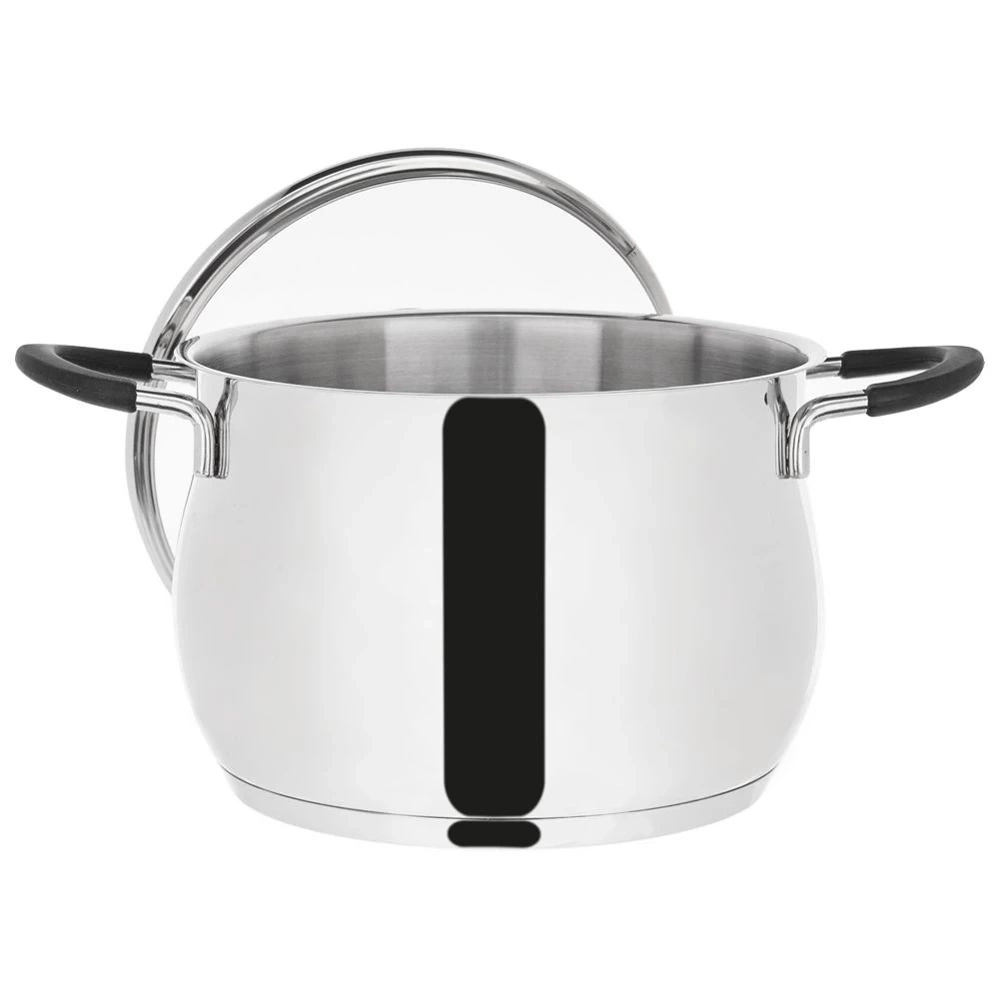 Garnek stalowy ze szklaną pokrywką DALIE 20 cm, 4,8 l