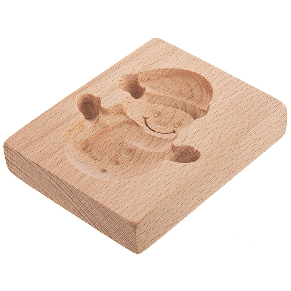 Foremka do ciastek drewniana bałwan 11x9,5 cm