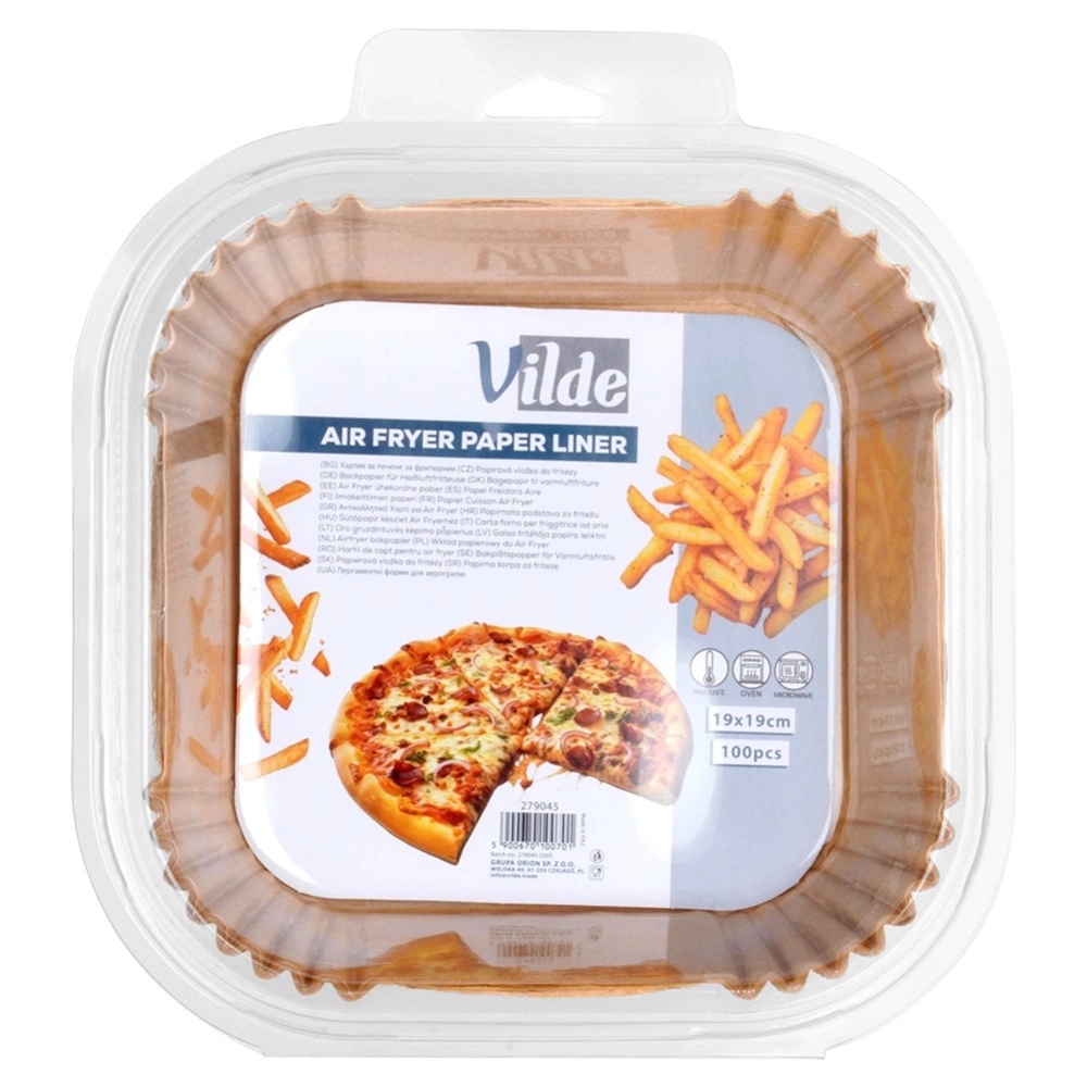 Wkład do frytkownicy Air Fryer beztłuszczowej papierowy kwadratowy 19x19 cm 100 szt.