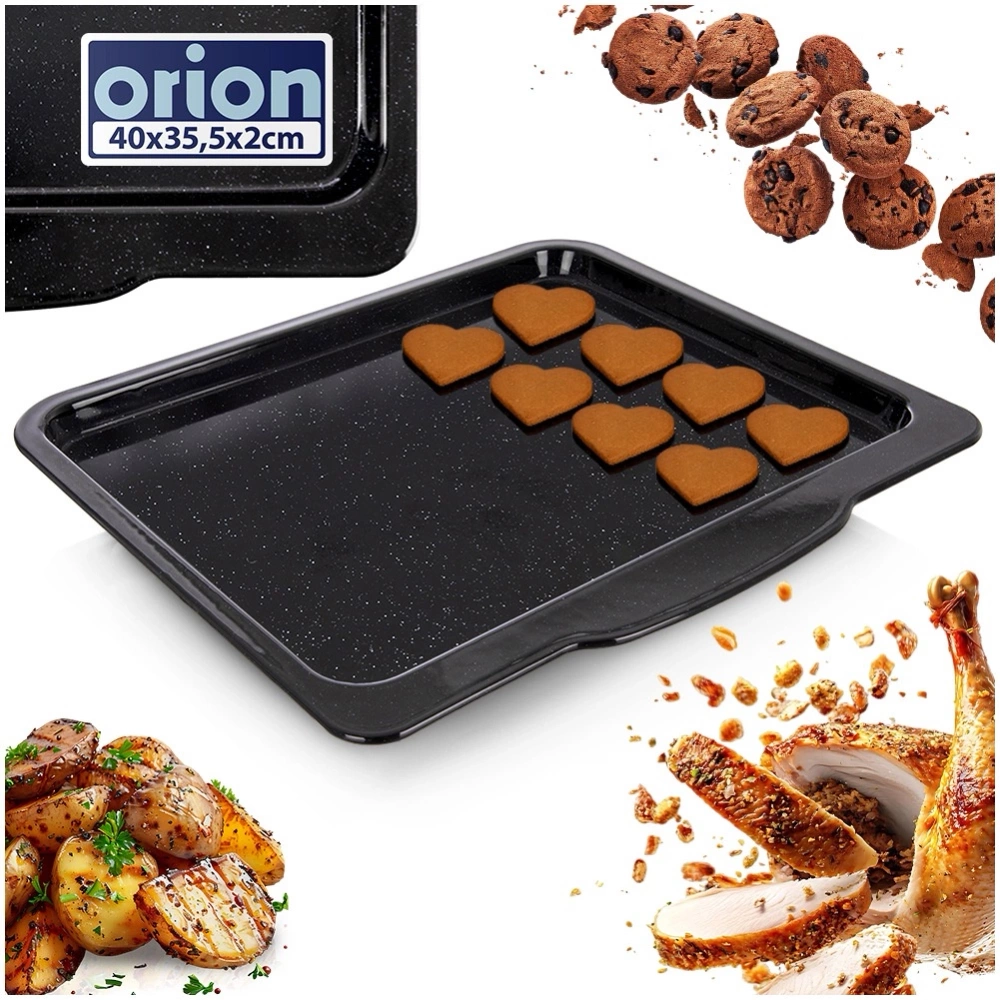 Blacha do pieczenia emaliowana prostokątna 40x35,5x2 cm