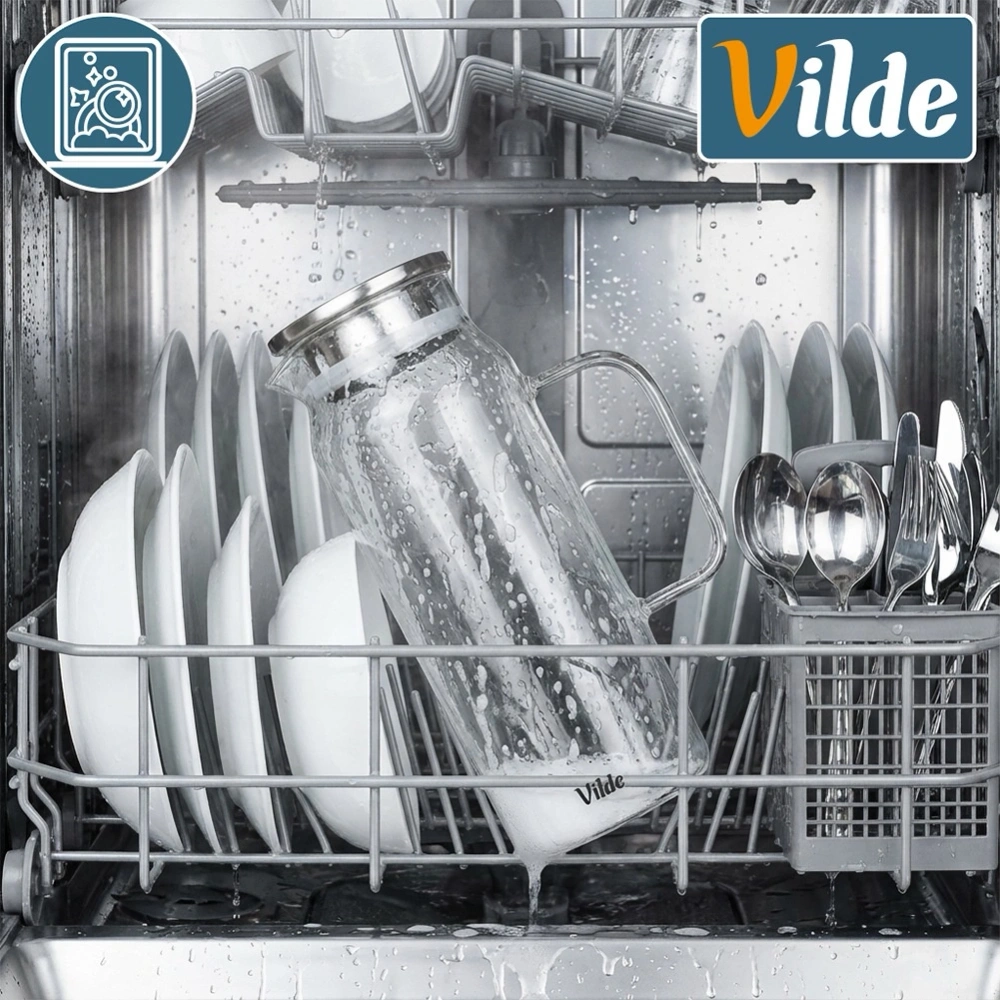 Dzbanek szklany z pokrywką 1,5 l