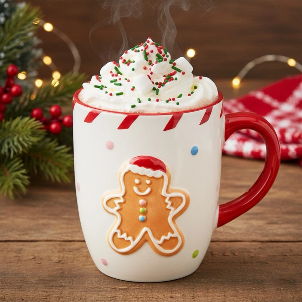 Kubek ceramiczny piernikowy ludzik 330 ml