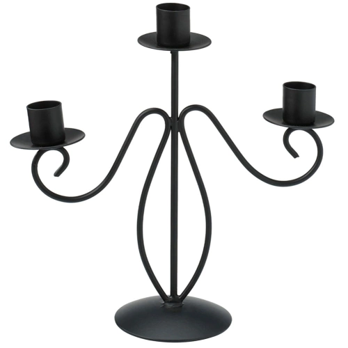 Świecznik kandelabr czarny 3-ramienny