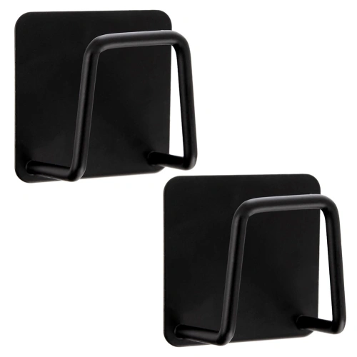 Haczyk wieszak samoprzylepny czarny BLACK 4,8x4,8 cm 2 szt.