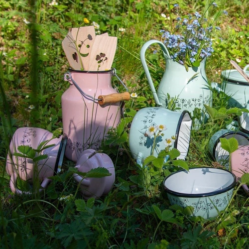 Miska emaliowana zielona LOUKA 12 cm, 500 ml
