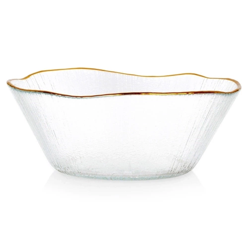 Miska szklana złota 15 cm, 500 ml