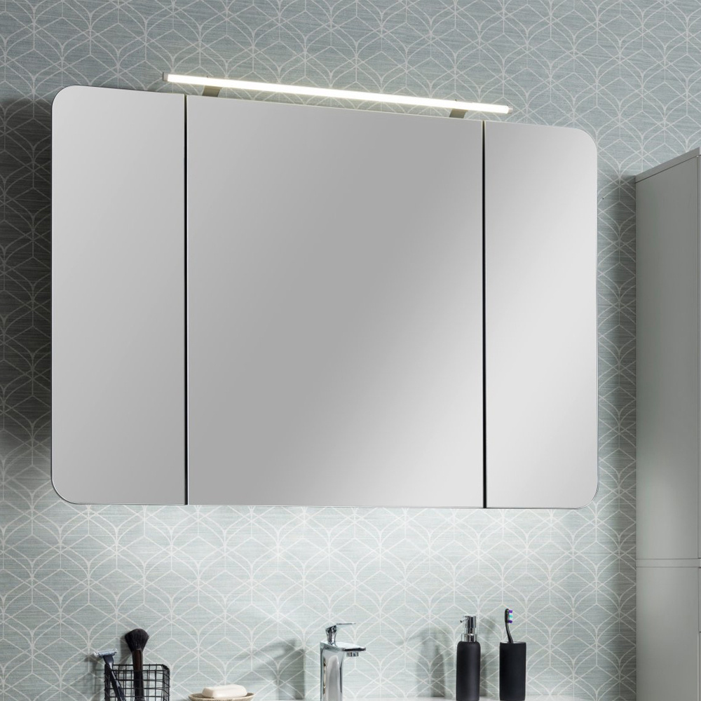 Szafka lustrzana 3D LED 109,9 cm z kolekcji Milano biała Fackelmann 84283