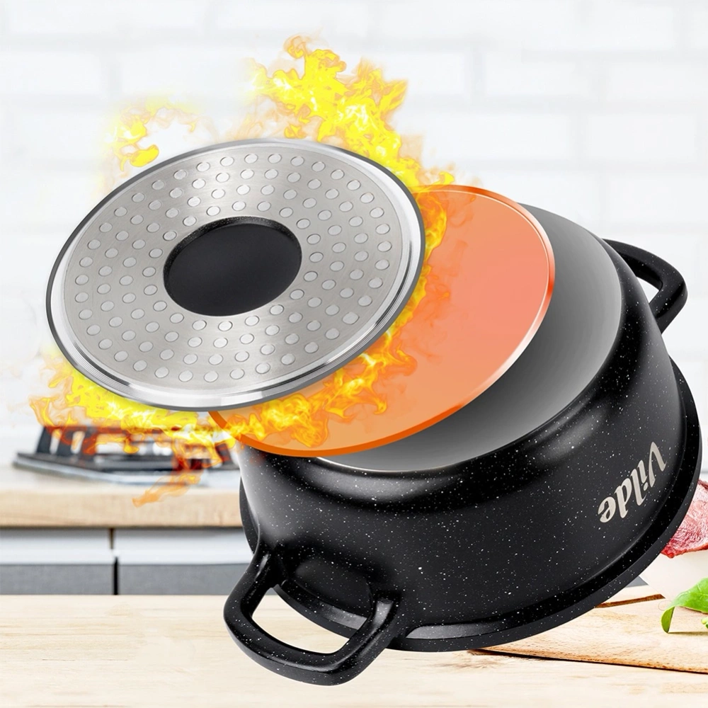 Garnek granitowy ze szklaną pokrywką TERRUNA AROMA 16 cm, 1,2 l