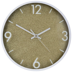 Zegar ścienny złoty biały 29,5 cm
