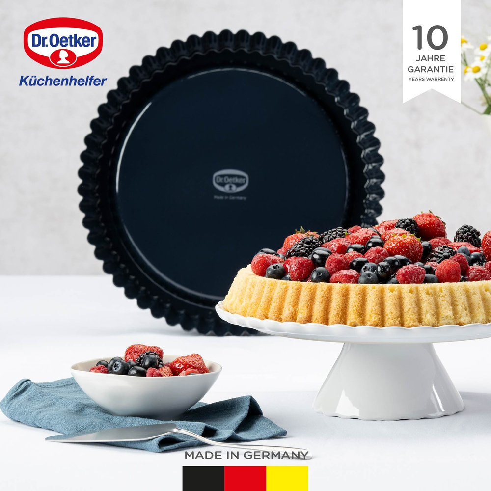 Forma blacha do pieczenia ciast tarty  babki, Ø28 cm, emaliowana Dr. Oetker