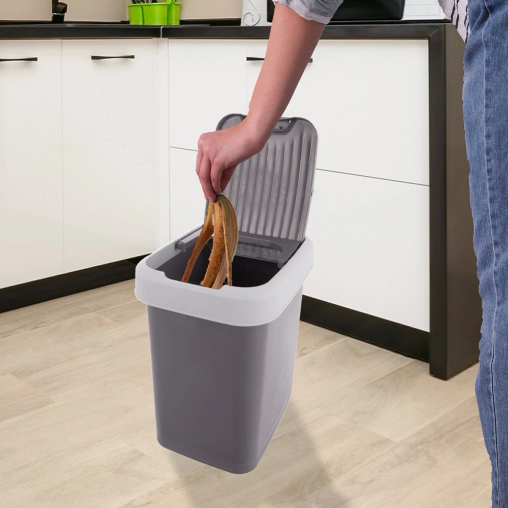 Kosz na śmieci plastikowy szary 12 l