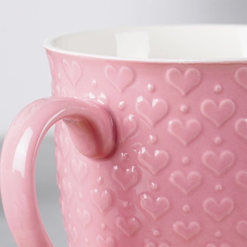 Kubek ceramiczny serca 580 ml