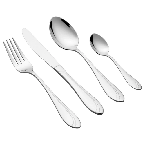 Zestaw sztućców stalowy dla 6 osób 24 el.