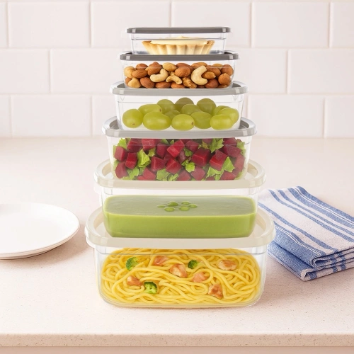 Pojemniki na żywność z pokrywką 6 szt.