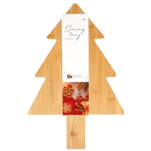 Deska do krojenia i serwowania bambusowa choinka 44,5x30 cm