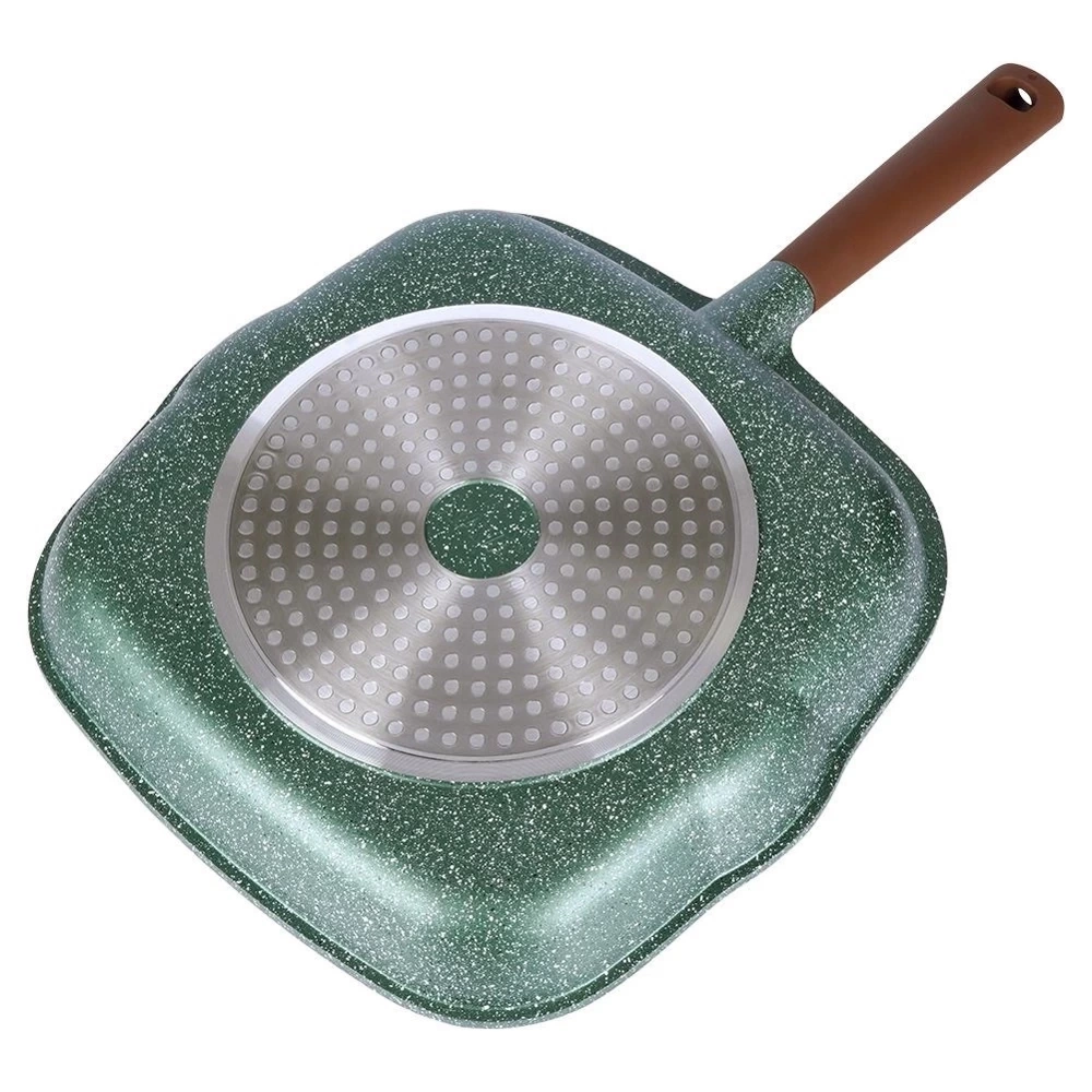 Patelnia do grillowania granitowa kwadratowa OMEGA 28x28 cm