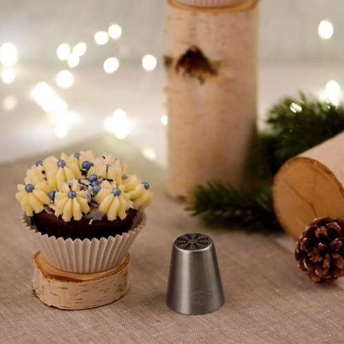 Tiul Eiskristall z 4 rękawami do dekoracji tylki White Christmas Dr. Oetker