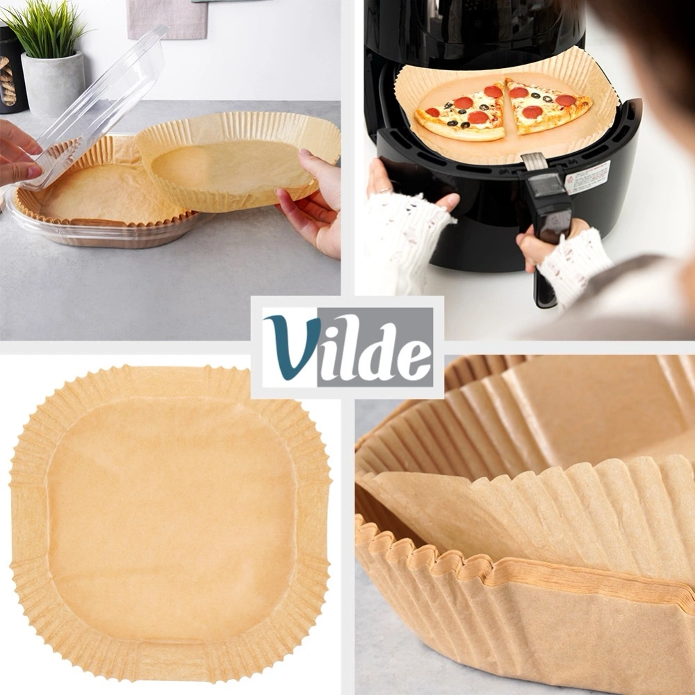 Wkład do frytkownicy Air Fryer beztłuszczowej papierowy kwadratowy 23x23 cm 50 szt.