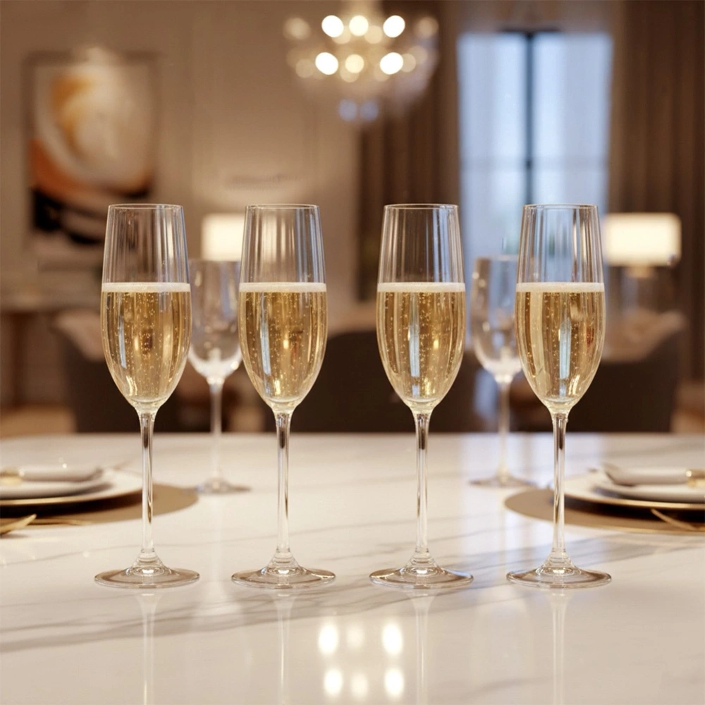 Kieliszki do szampana szklane 210 ml 4 szt.