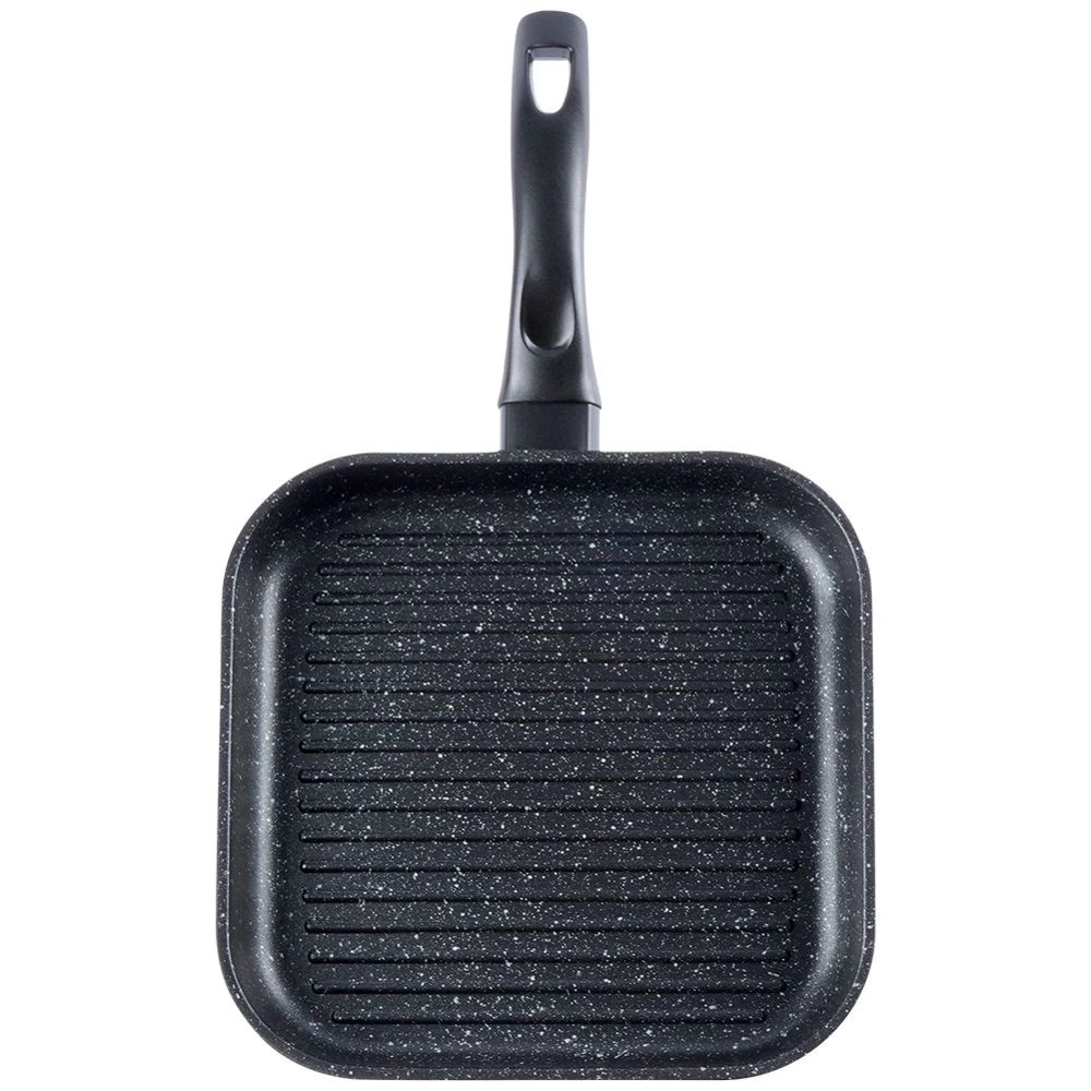 Patelnia do grillowania granitowa kwadratowa GRANDE 26x26 cm
