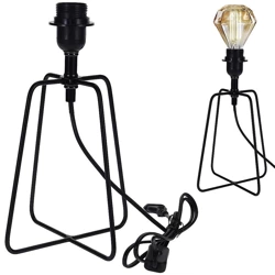 Lampa stołowa metalowa czarna 21 cm