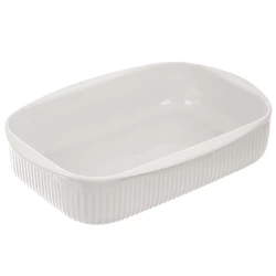 Naczynie żaroodporne porcelanowe białe 24x17x5 cm, 1 l