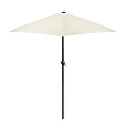 Składany parasol ogrodowy balkonowy regulowany 210 cm beżowy