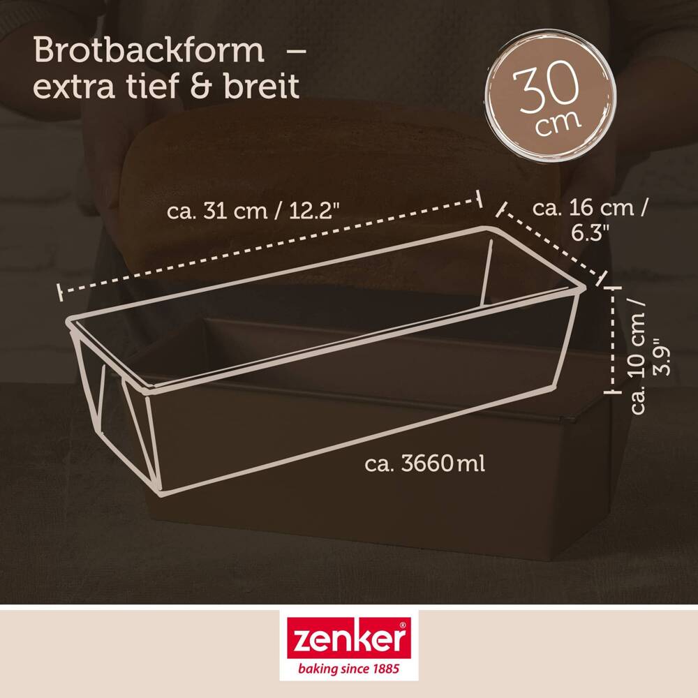 Forma keksówka do pieczenia ciast chleba teflonowa 31 cm ZENKER 7359